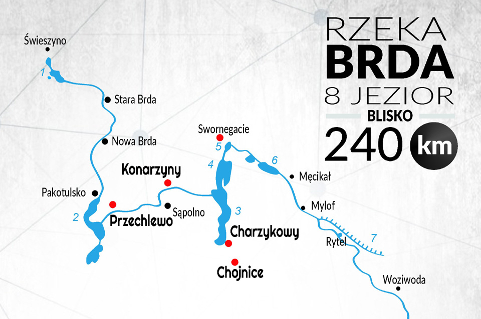 Mapa rzeki Brdy