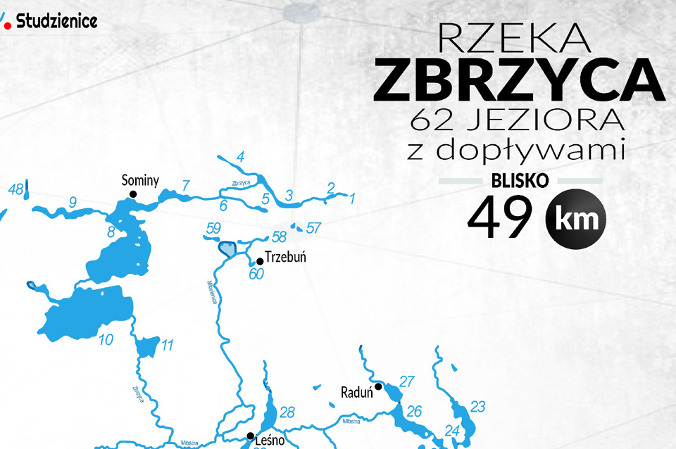 Mapa rzeki Zbrzycy